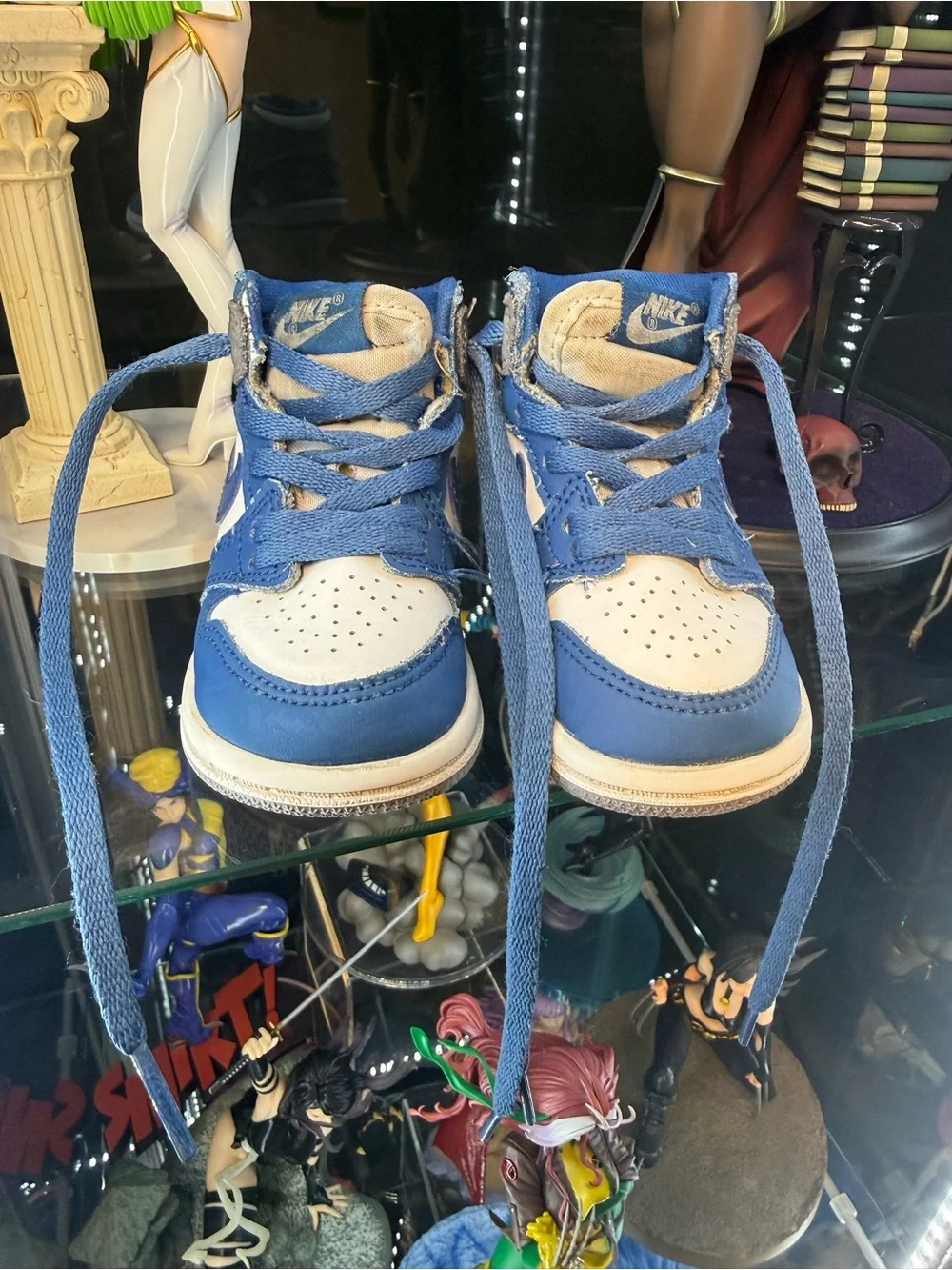 Nike Kids Blue and White High-Top Sneakers
